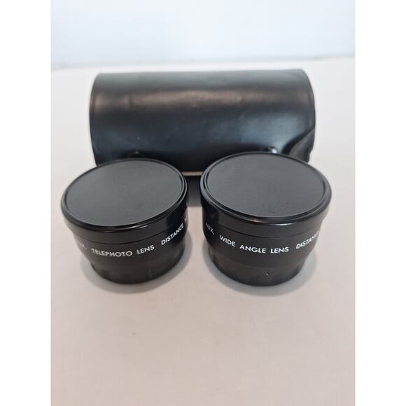 Qualide Auxiliary Telephoto & Wide Angle Lens Set w/ Case – Very Clean - Picture 1 of 8